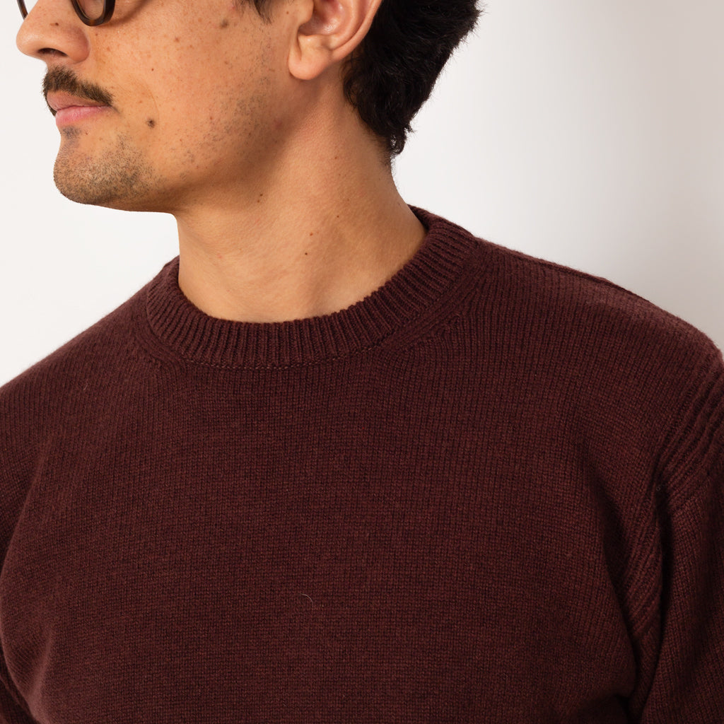 Athletic Crewneck Sweater - Burgundy
