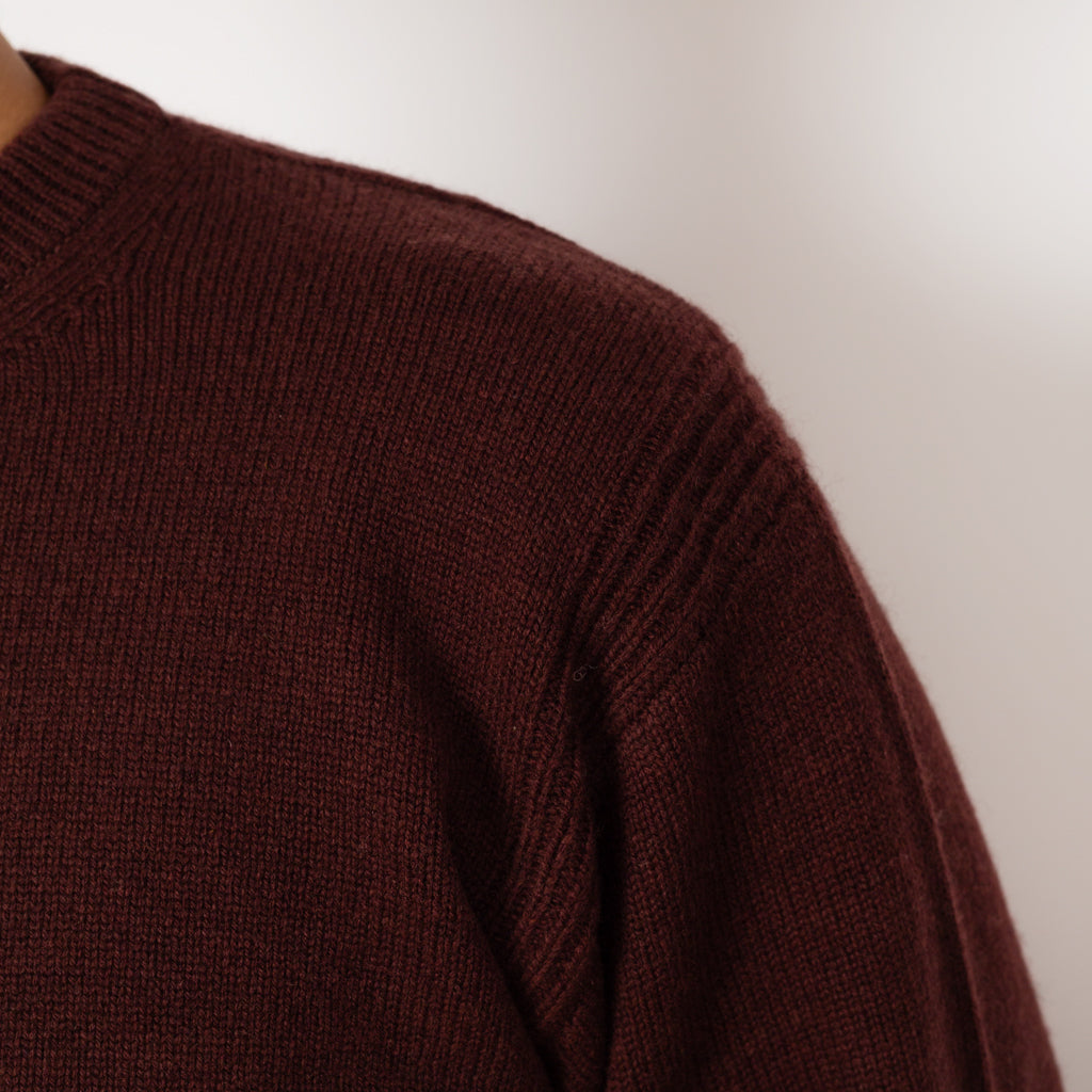 Athletic Crewneck Sweater - Burgundy