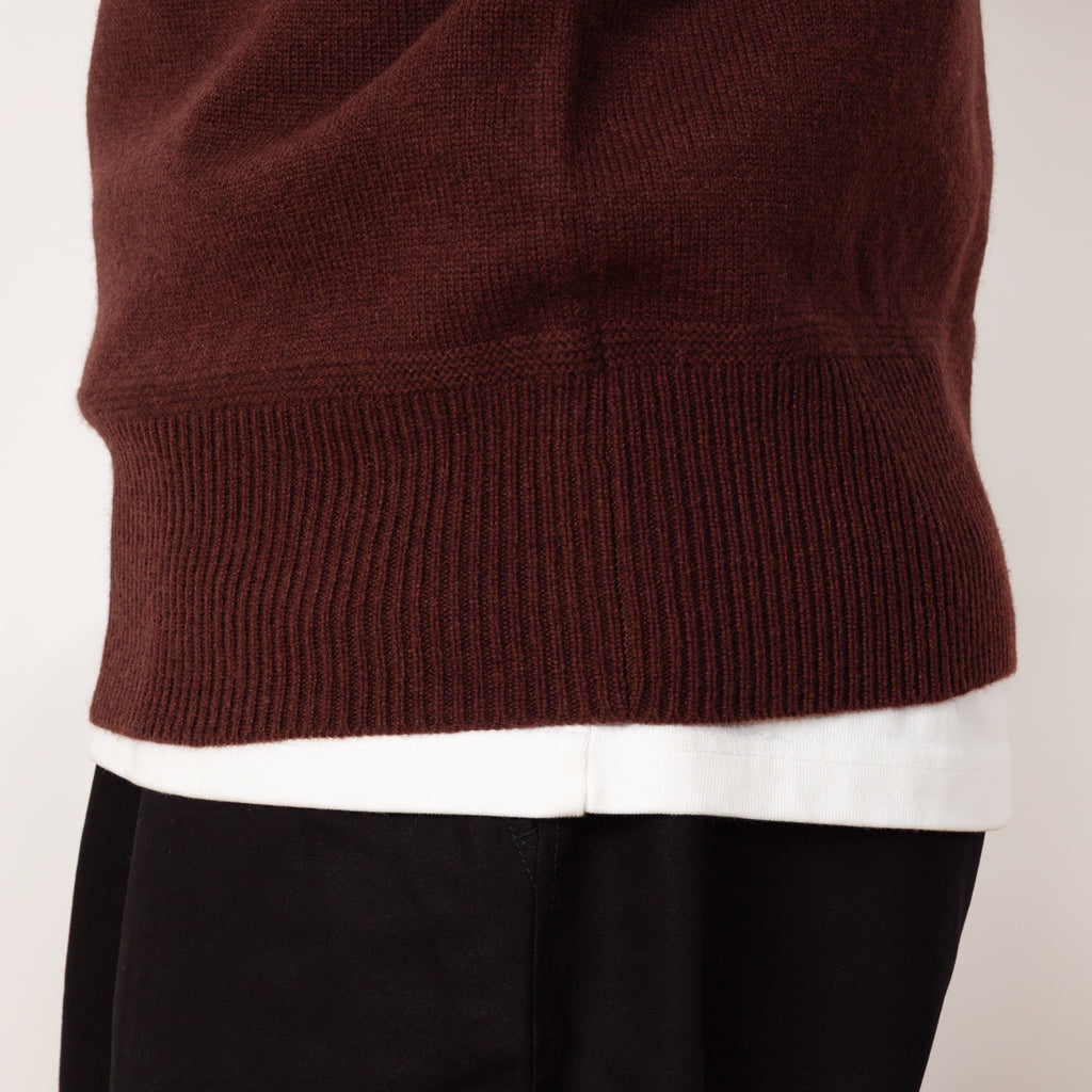 Athletic Crewneck Sweater - Burgundy