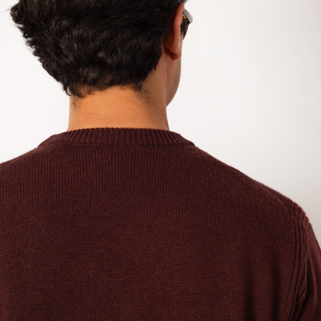 Athletic Crewneck Sweater - Burgundy