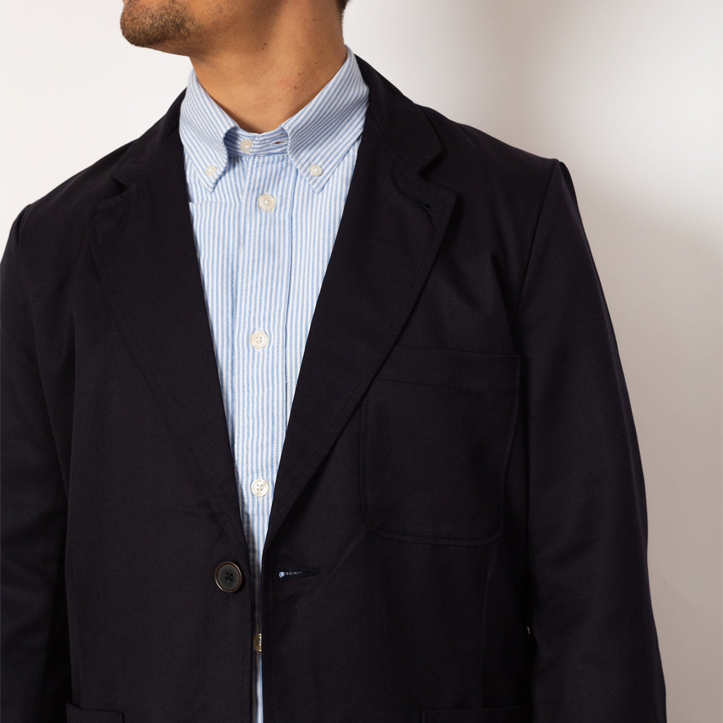 Travel Suiting Two Button Jacket - Navy