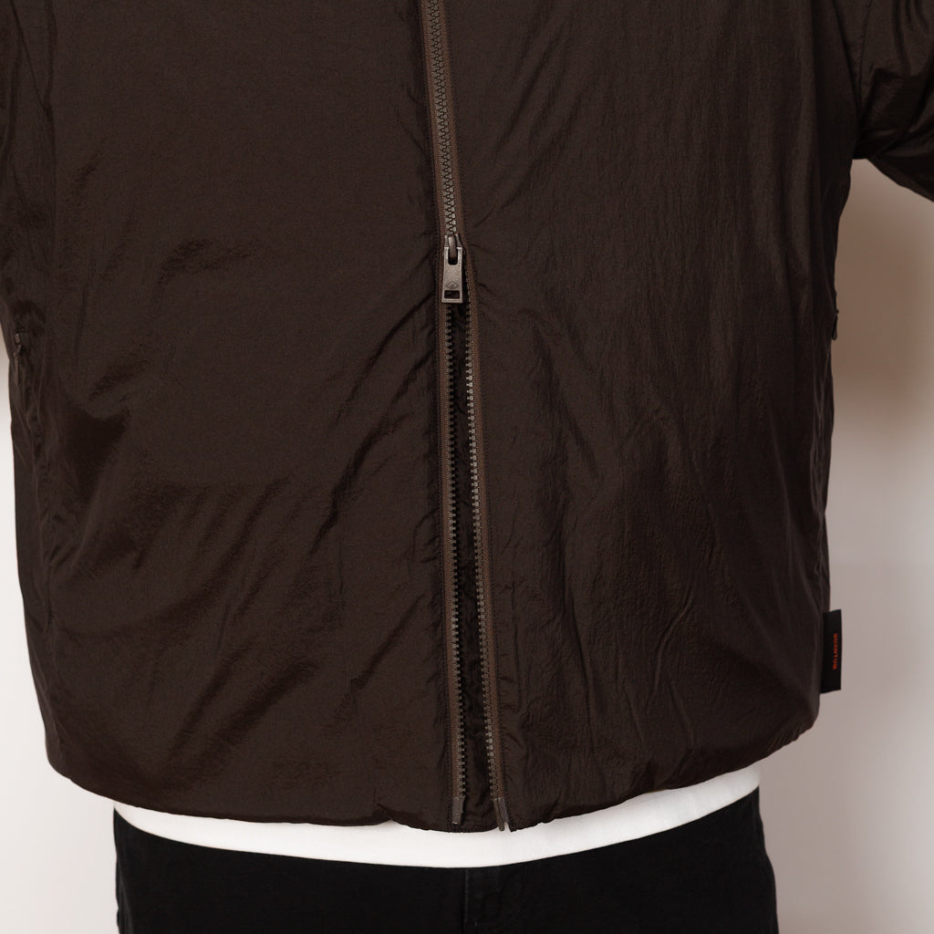 Stand Collar Jacket - Brown