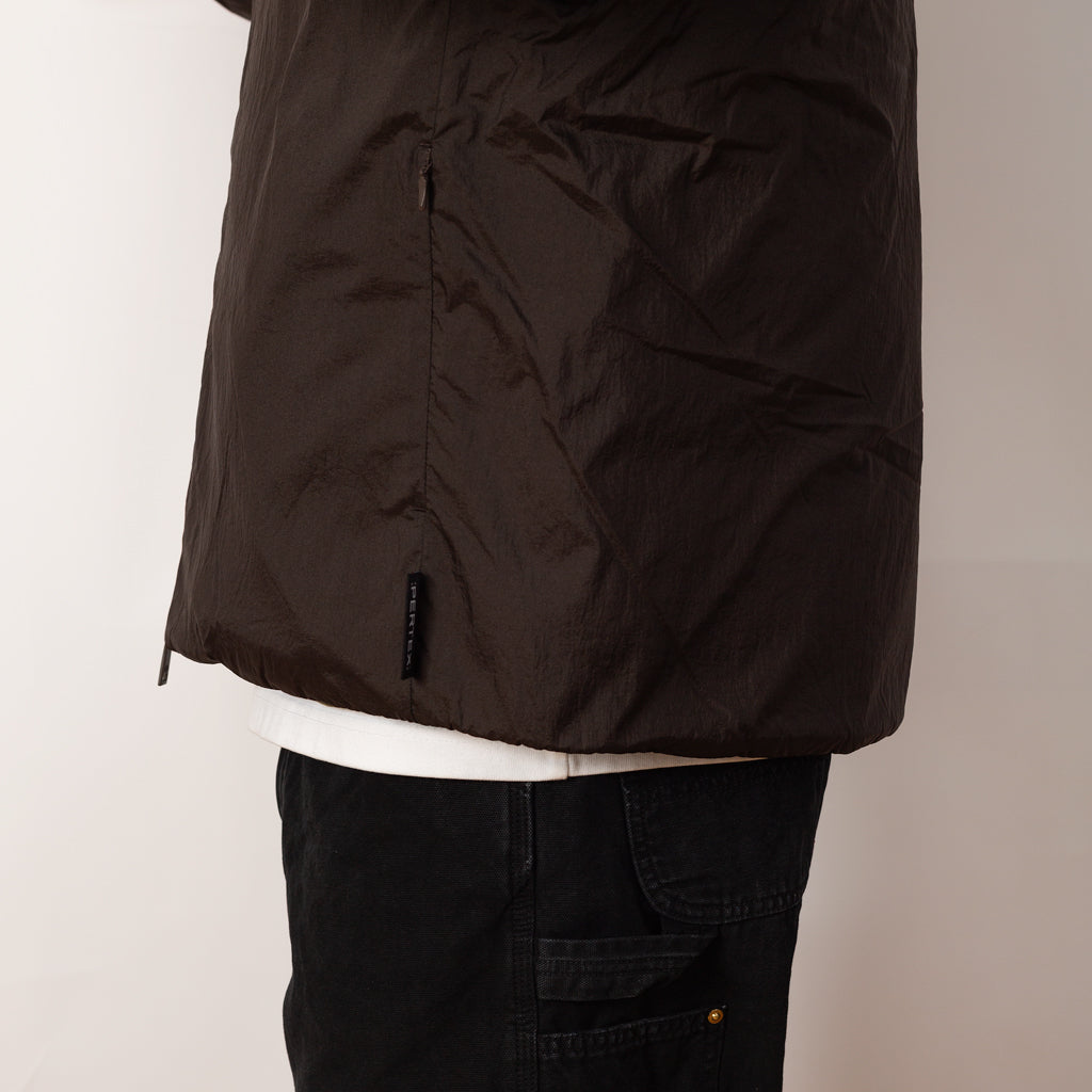 Stand Collar Jacket - Brown