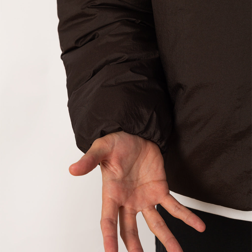 Stand Collar Jacket - Brown