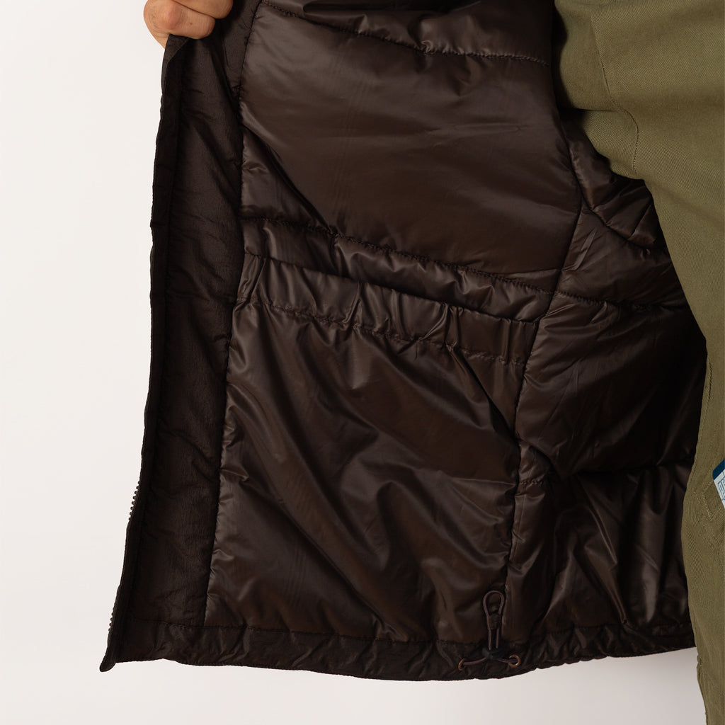 Stand Collar Jacket - Brown