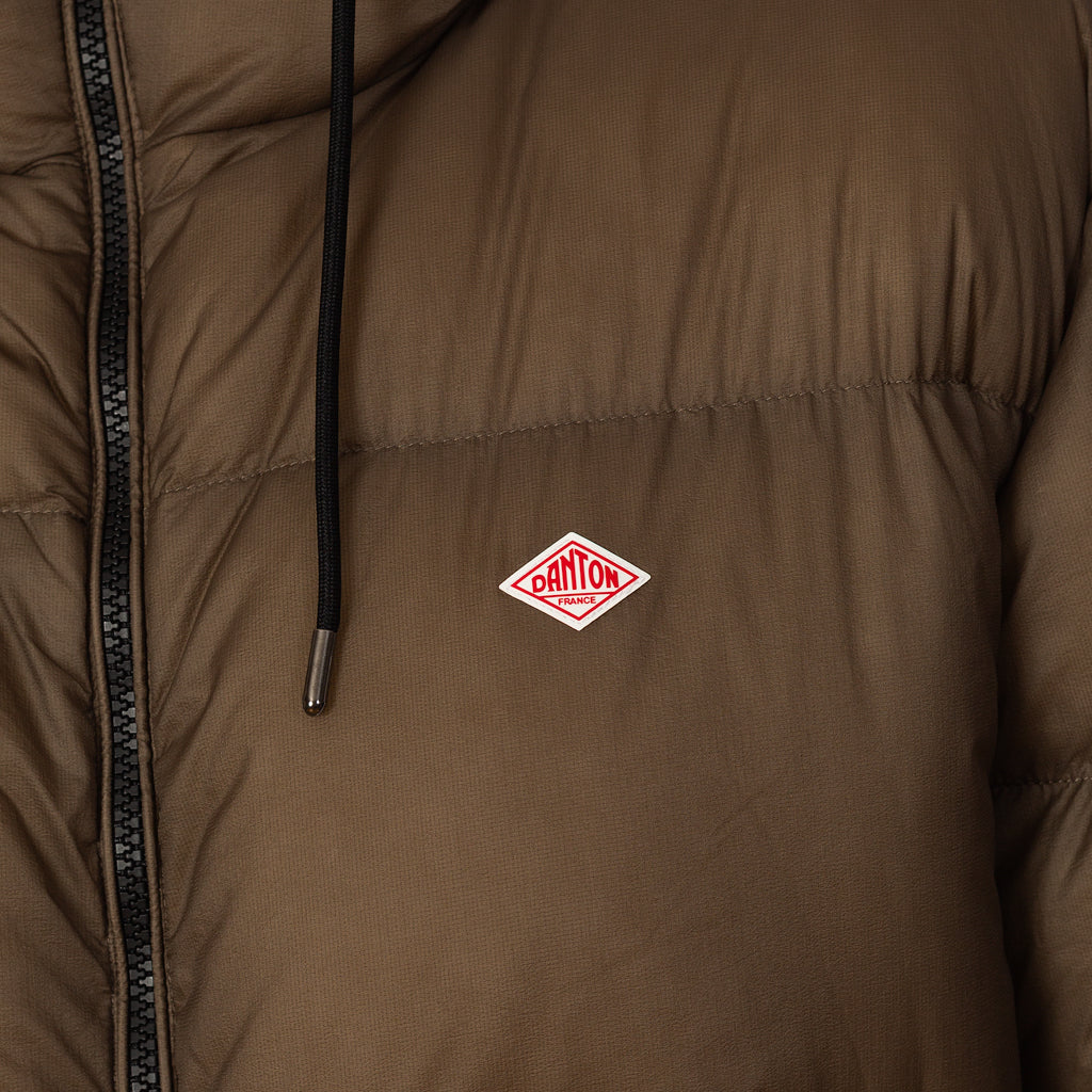 Down Hooded Jacket - Dark Beige