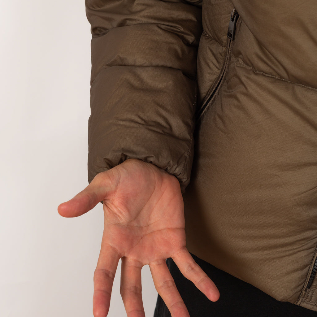 Down Hooded Jacket - Dark Beige