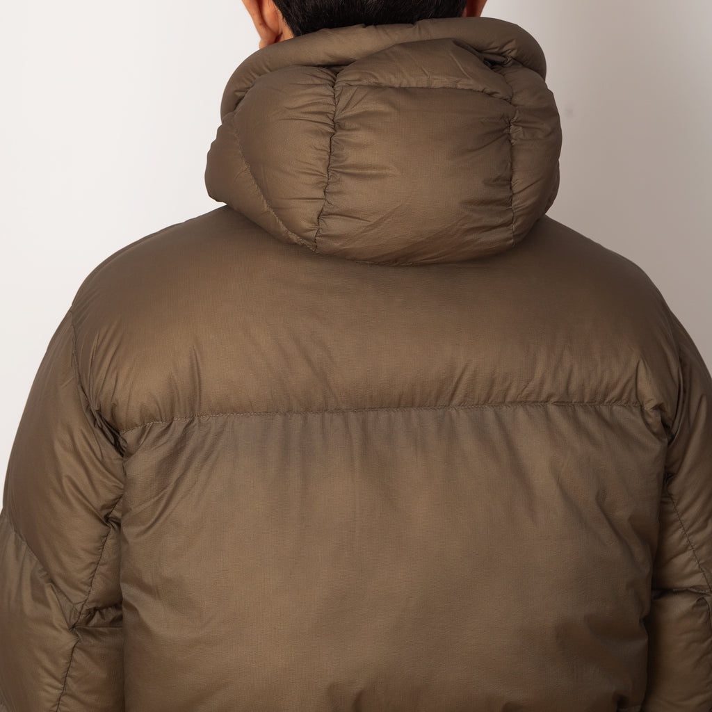 Down Hooded Jacket - Dark Beige
