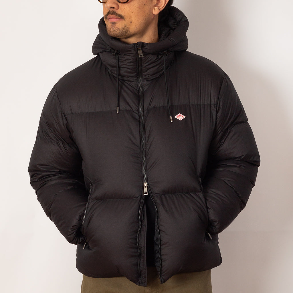Down Hooded Jacket - Black