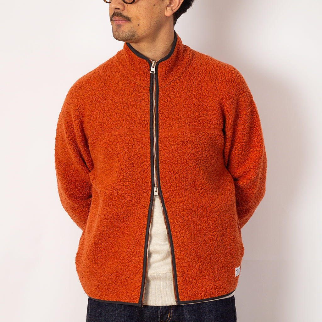 Bjorn Sherpa Wool Fleece Jacket - Orange