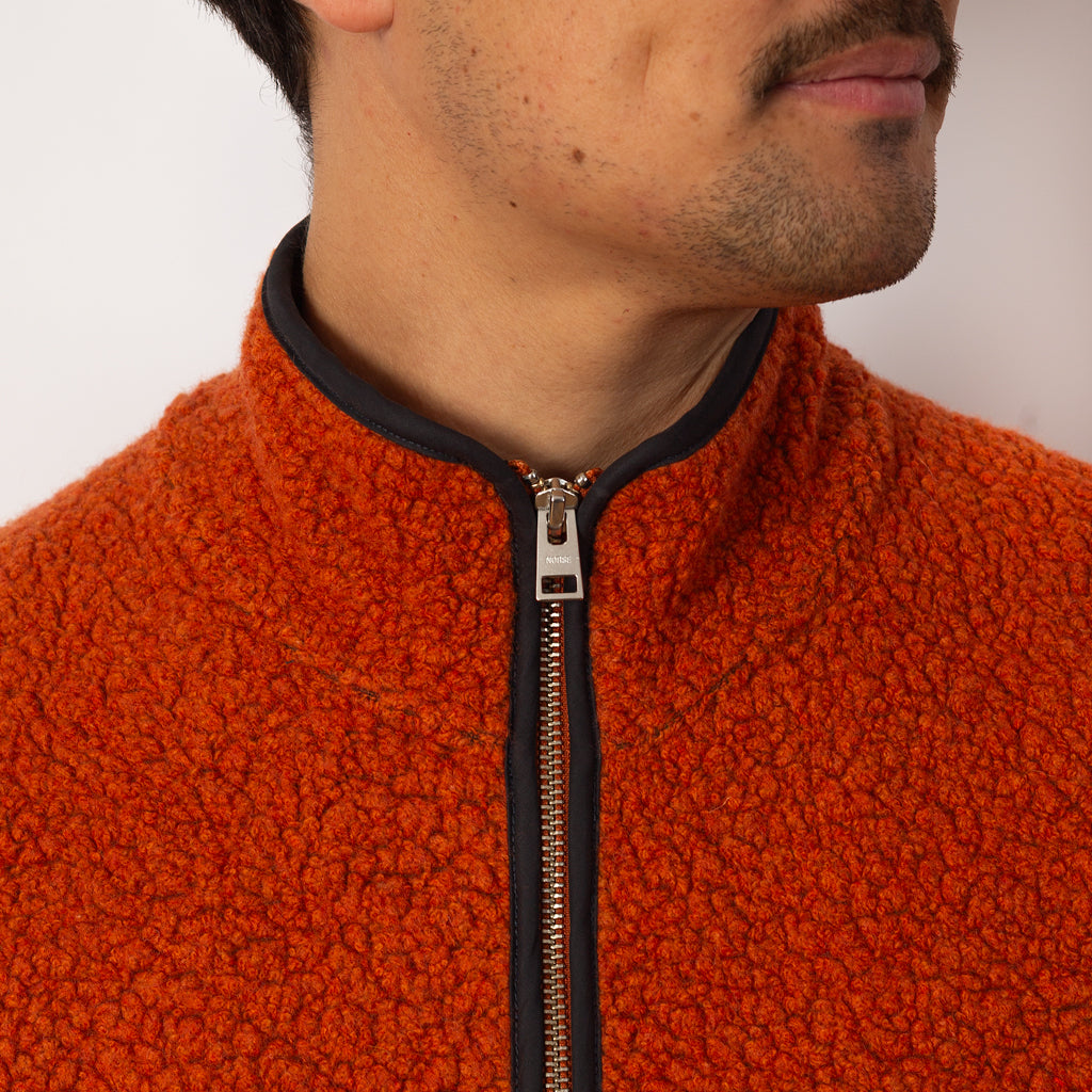 Bjorn Sherpa Wool Fleece Jacket - Orange