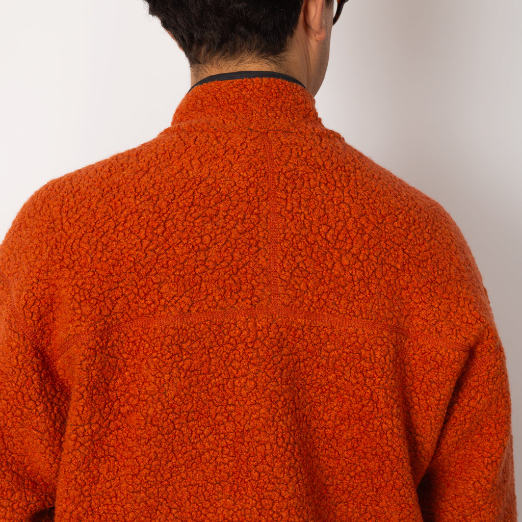 Bjorn Sherpa Wool Fleece Jacket - Orange
