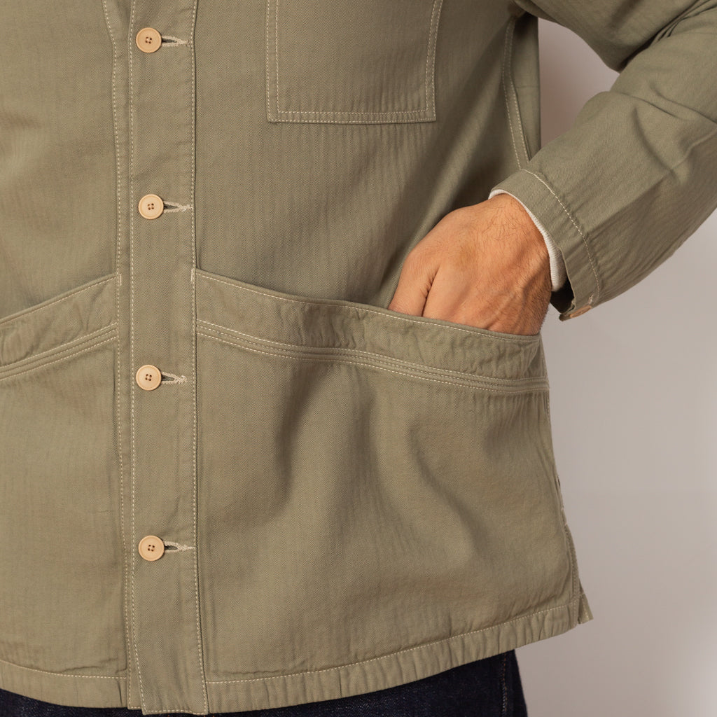 Meyer Shirt Jacket - Silver Sage Herringbone