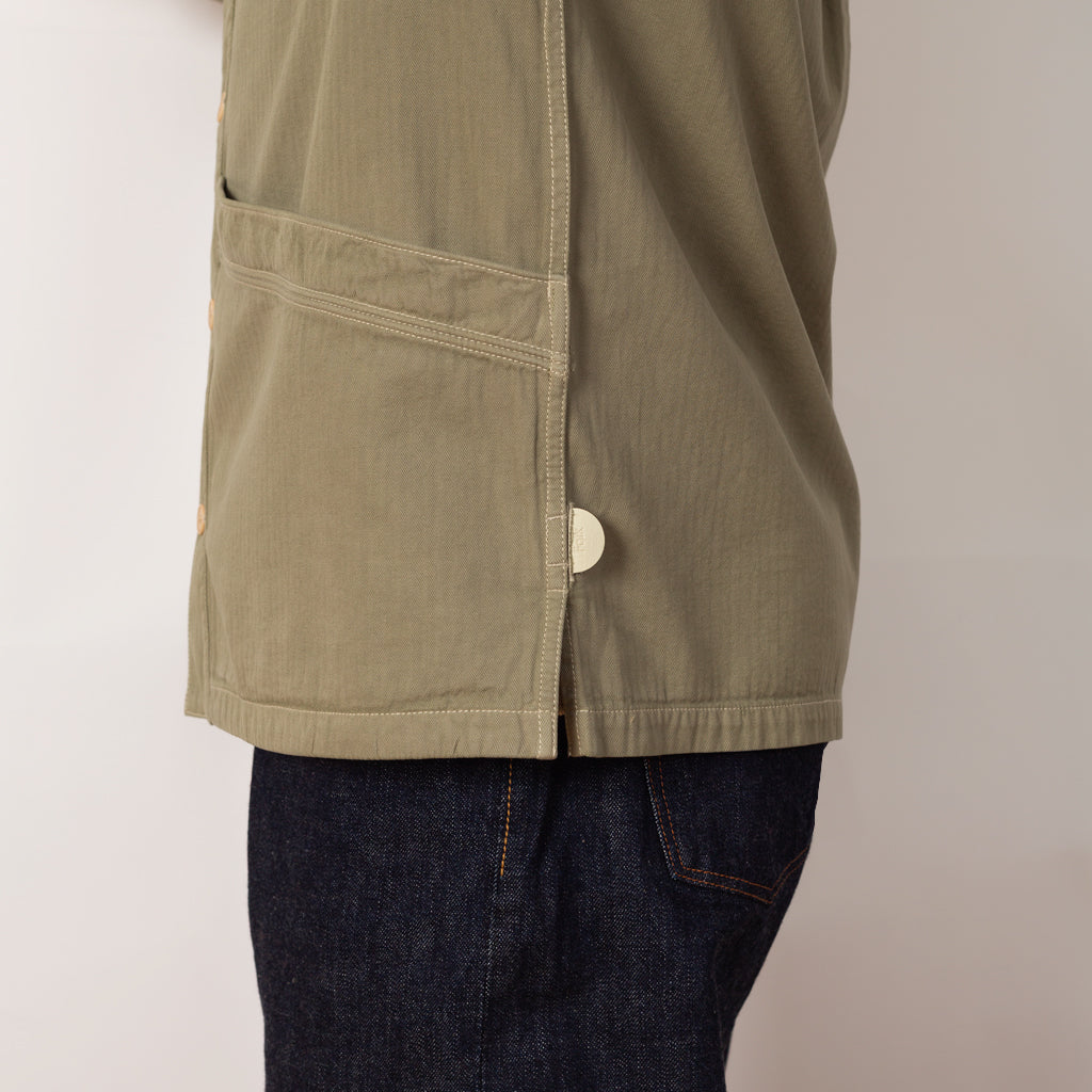 Meyer Shirt Jacket - Silver Sage Herringbone