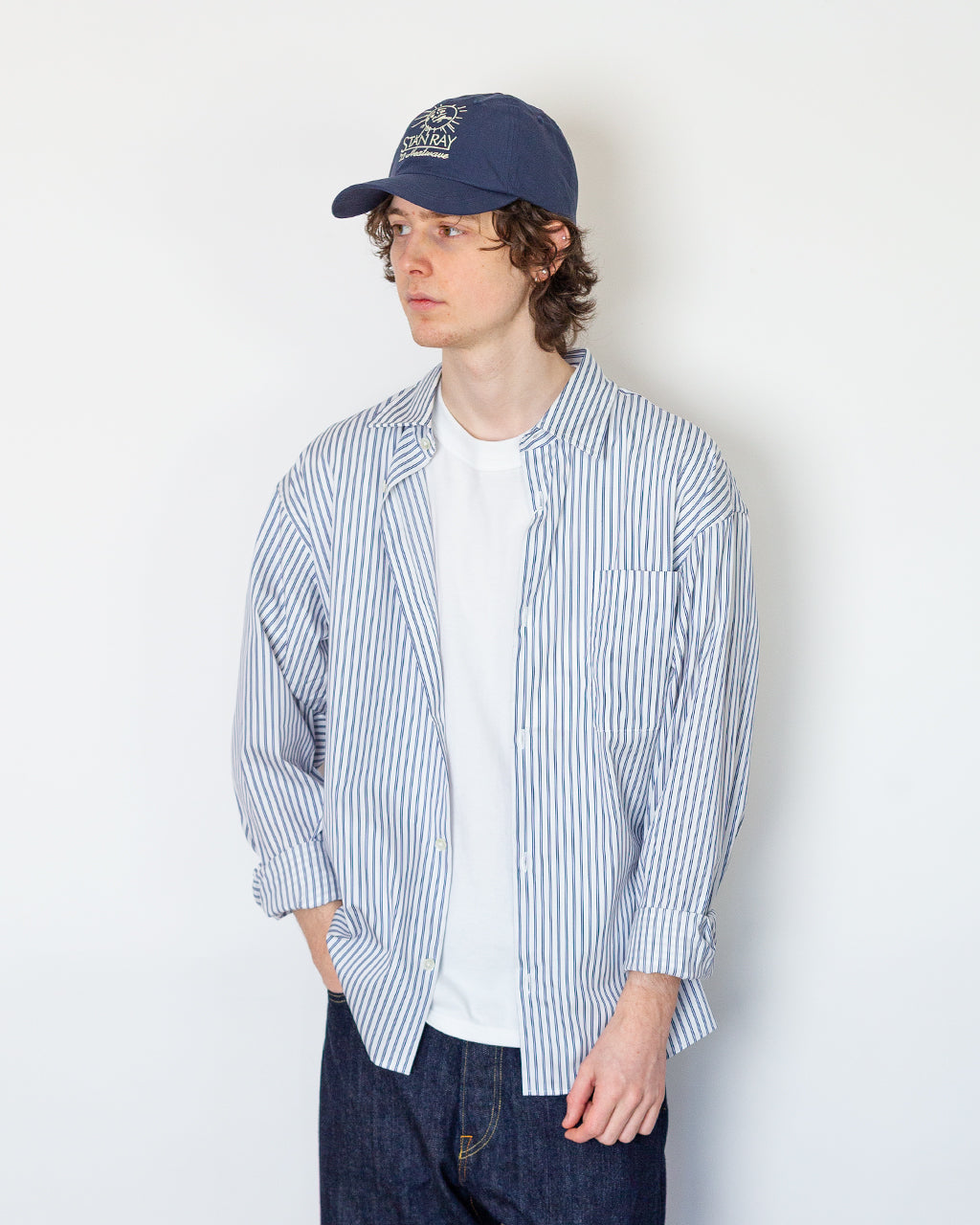 Anrvolund Stripe Shirt - Dark Navy Stripe
