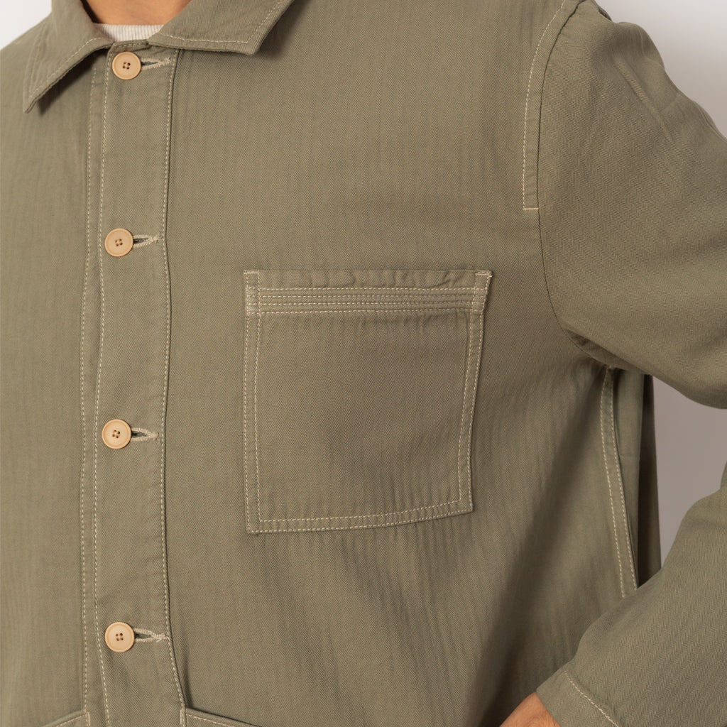 Meyer Shirt Jacket - Silver Sage Herringbone
