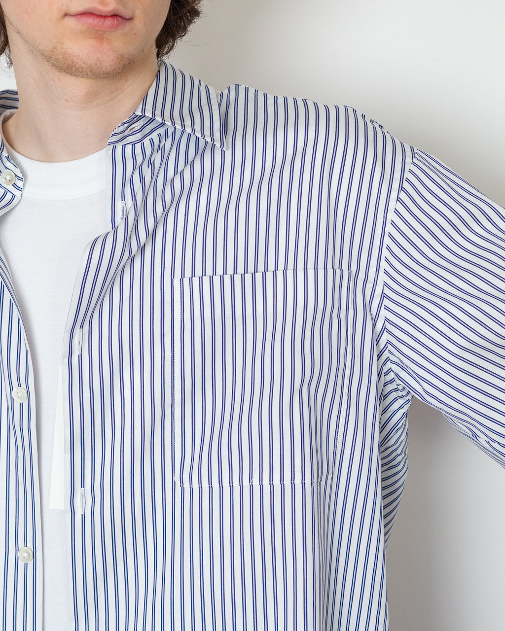 Anrvolund Stripe Shirt - Dark Navy Stripe