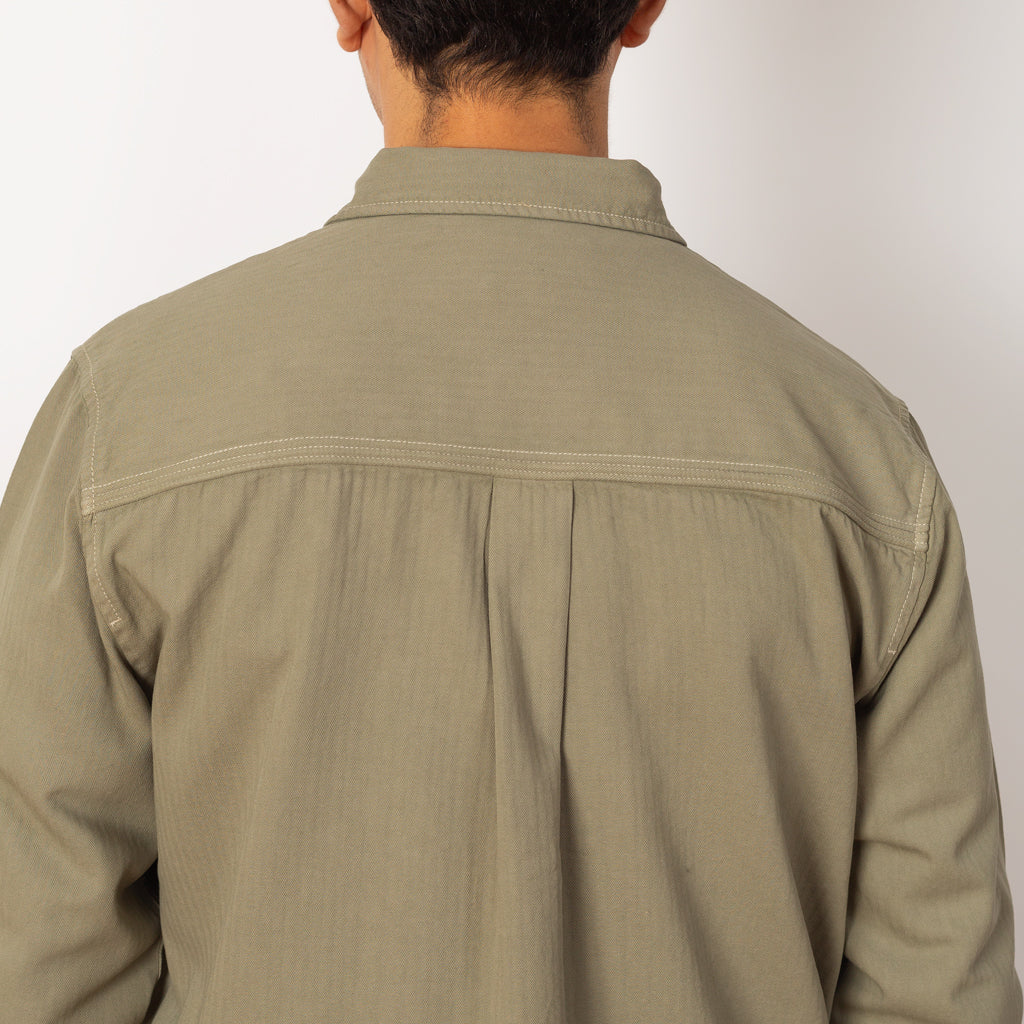 Meyer Shirt Jacket - Silver Sage Herringbone