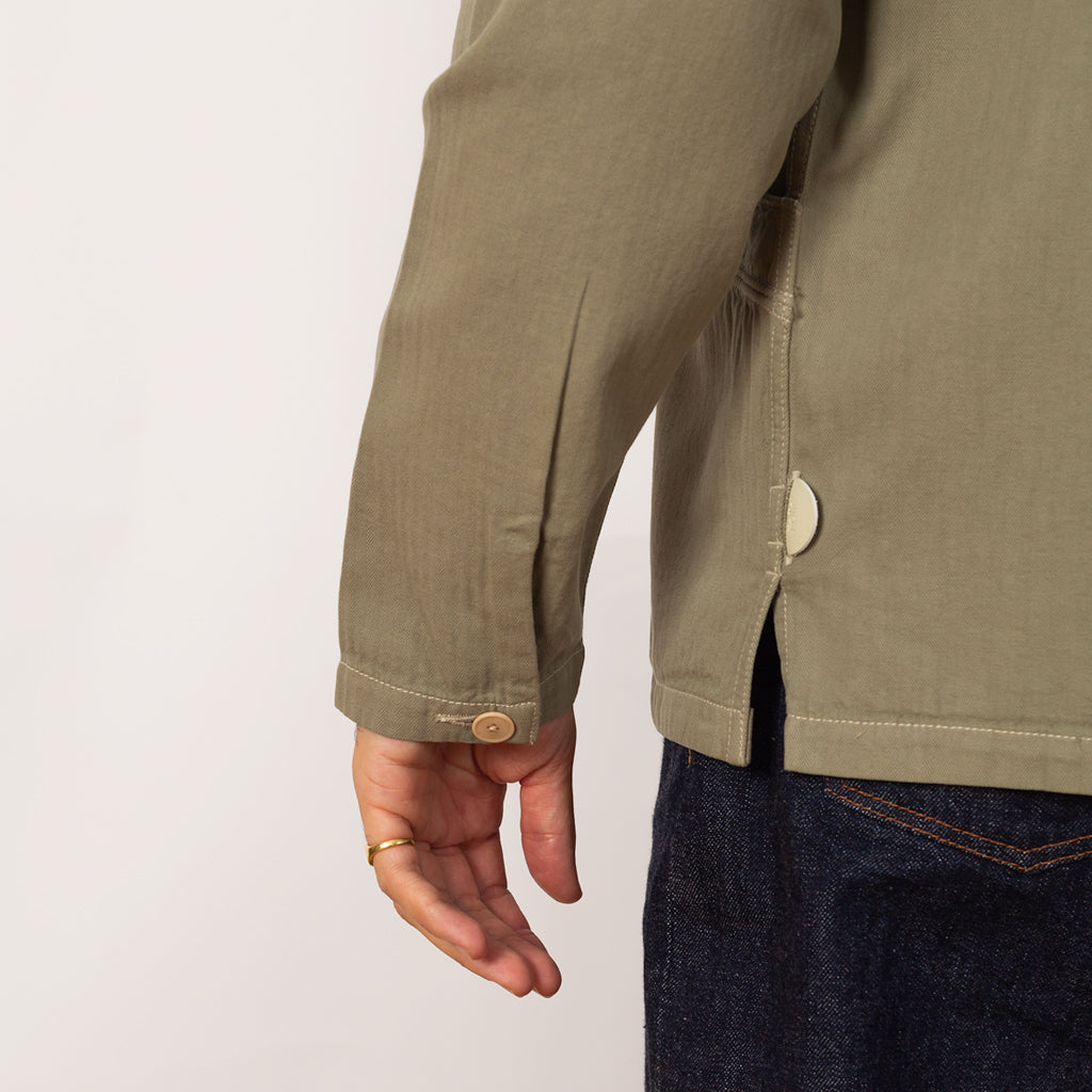Meyer Shirt Jacket - Silver Sage Herringbone