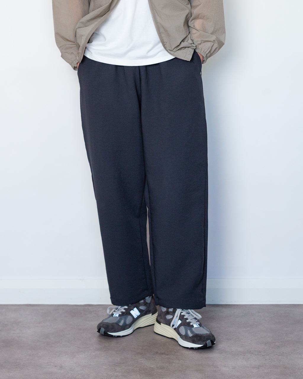 Wide Ankle Easy Pants - Ebony Grey