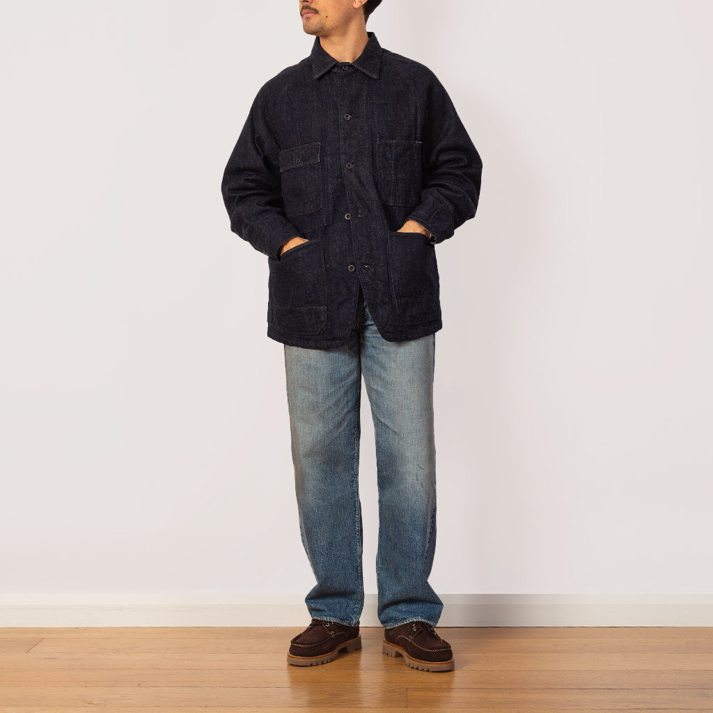 12oz Denim CACTUS Coverall (BLK-Thread ver.) - Indigo | Kapital