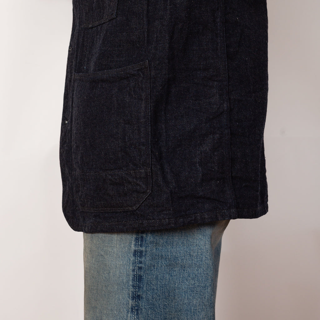 12oz Denim CACTUS Coverall (BLK-Thread ver.) - Indigo