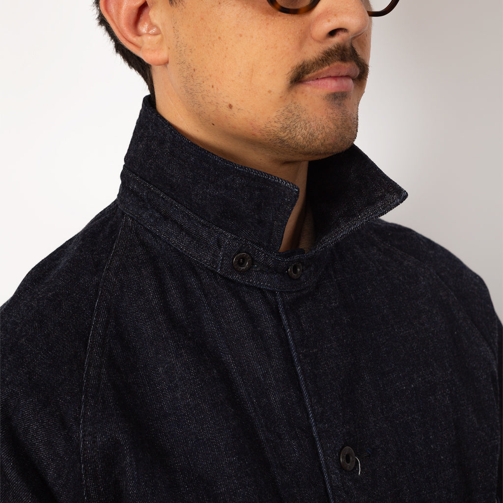 12oz Denim CACTUS Coverall (BLK-Thread ver.) - Indigo