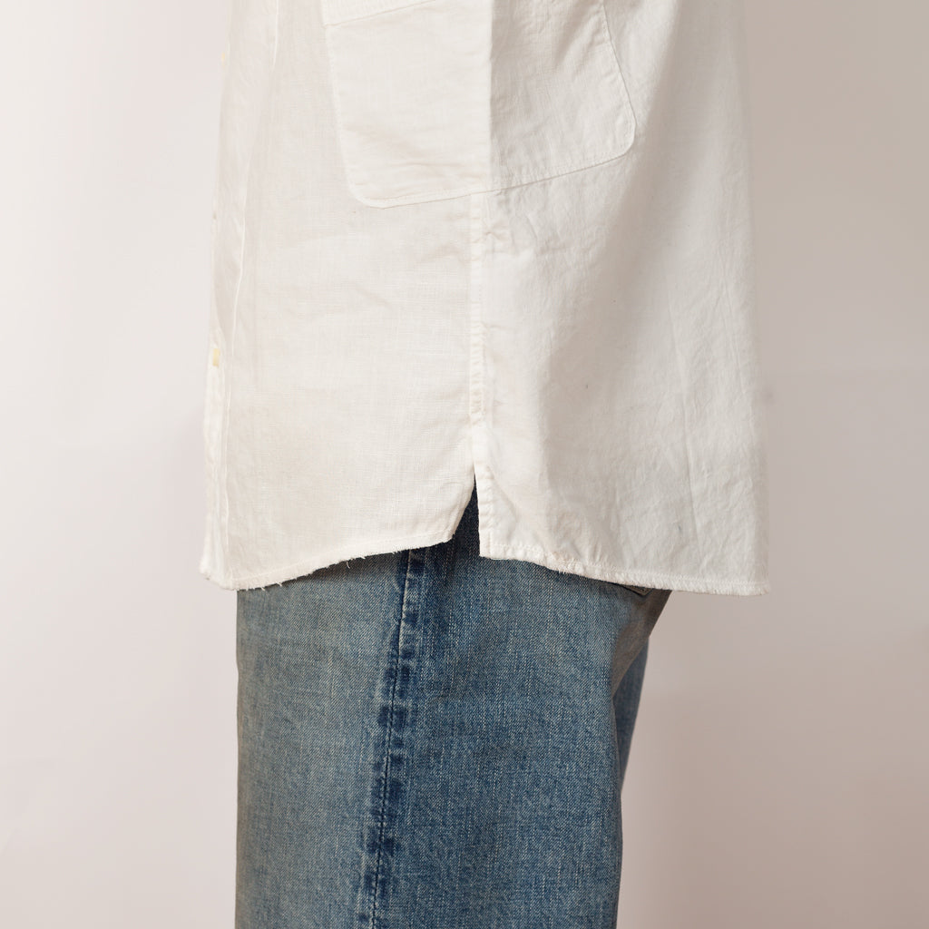 Cotton x Linen Patchwork KATMANDU Shirt 23' - White