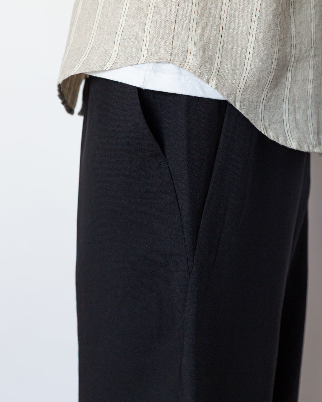 Wide Ankle Easy Pants - Black