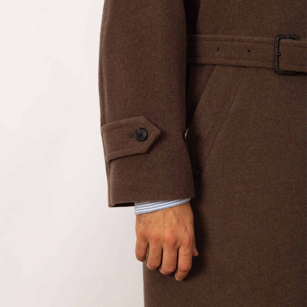 Wool Mosser Soutien Collar Coat - Top Brown