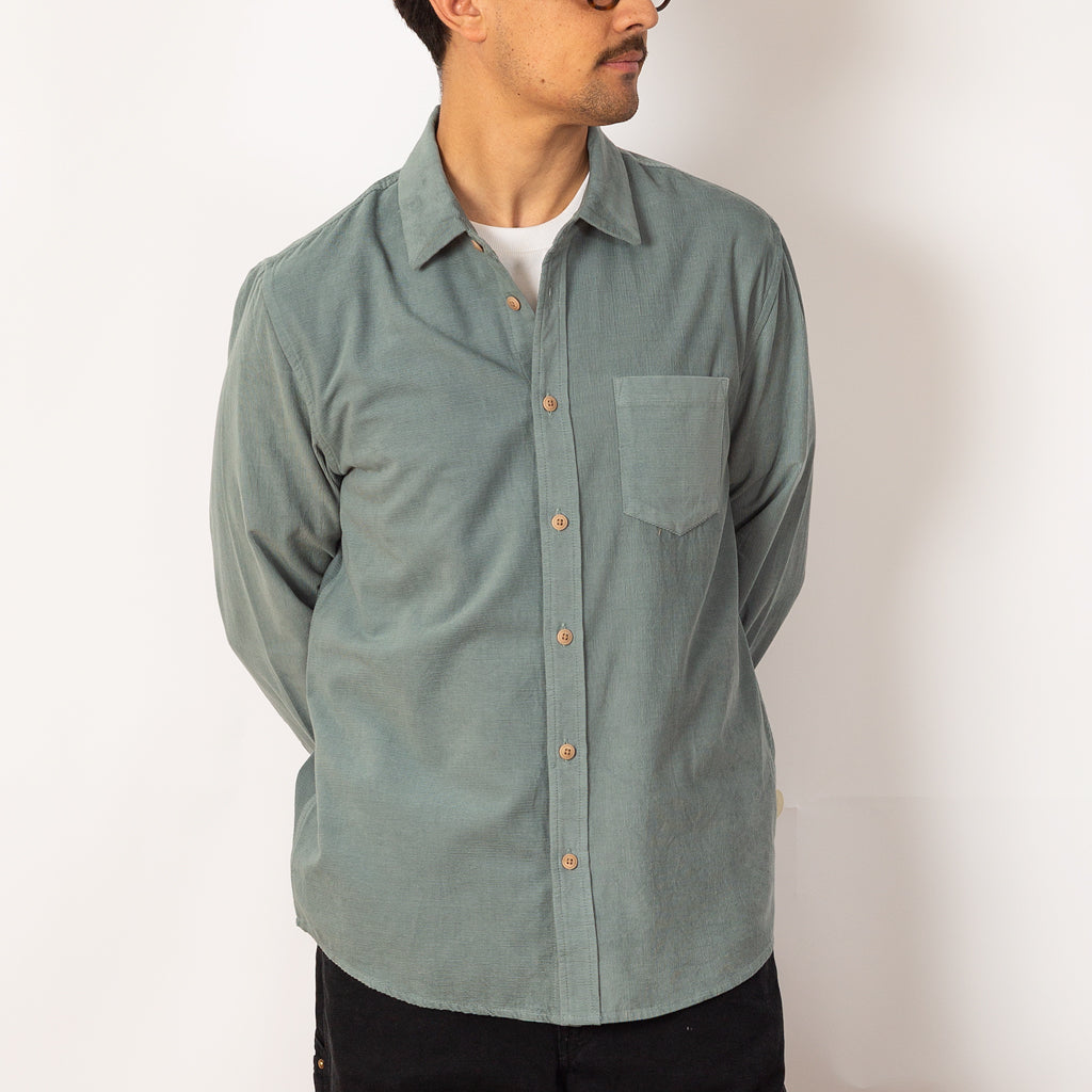 Direction Babycord Shirt - Dusty Green