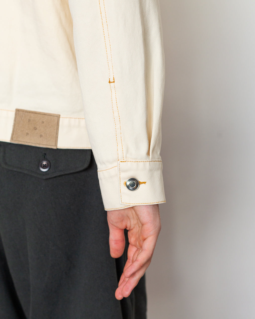 DRS Denim Jacket - Off White | Pop Trading Company | Peggs & son.