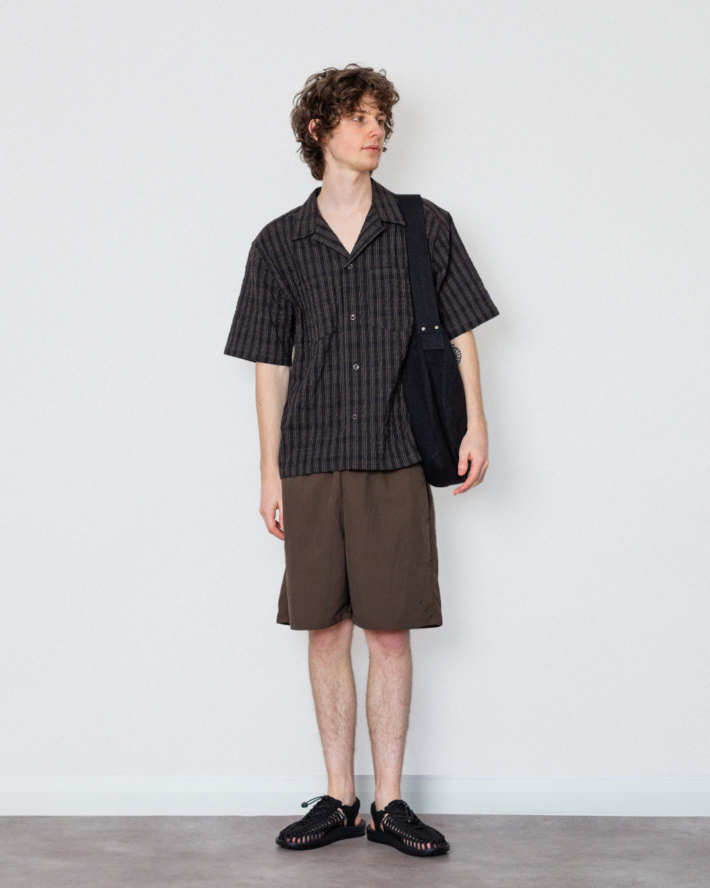 Mols Check SS Camp Shirt - Delicioso Brown