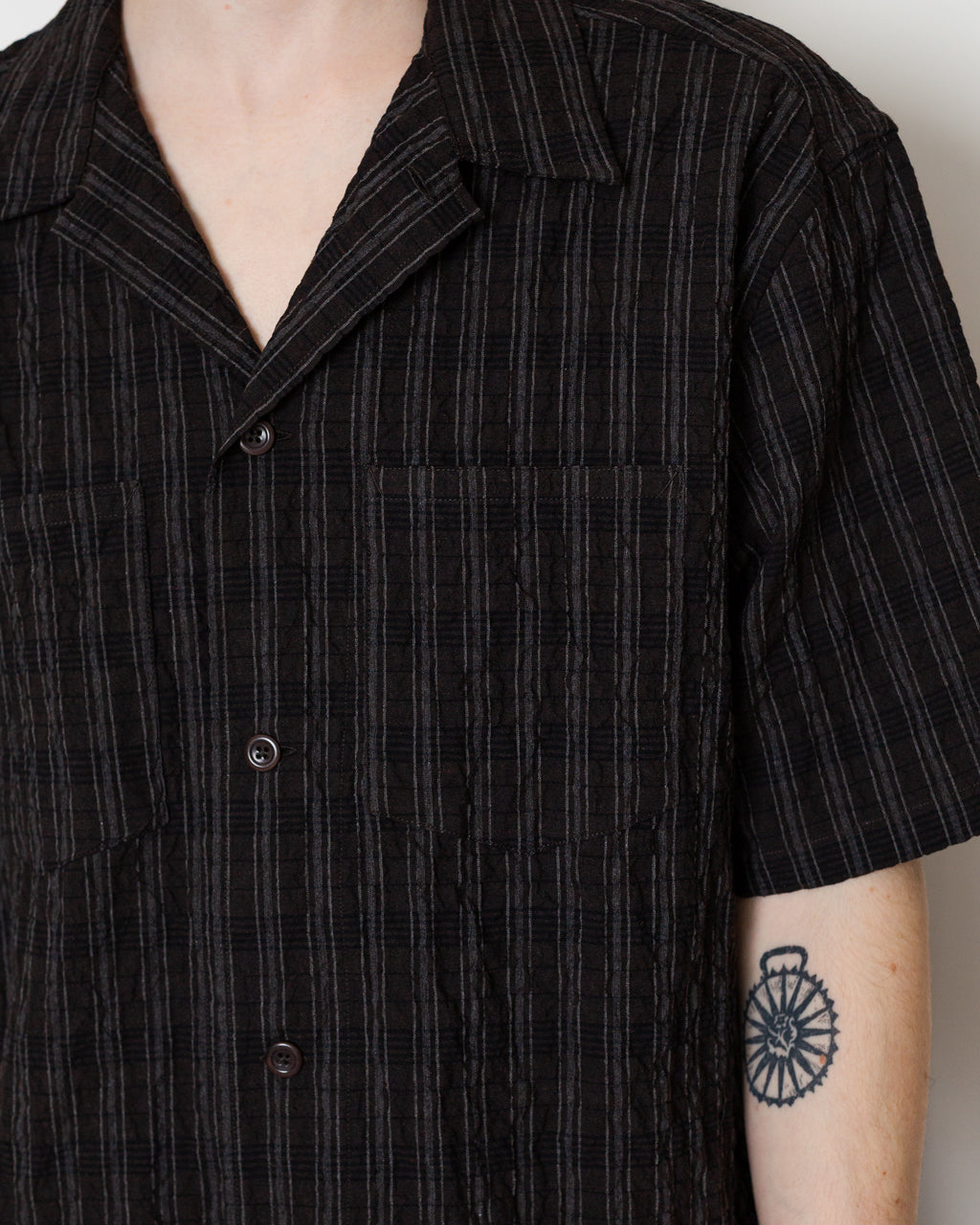 Mols Check SS Camp Shirt - Delicioso Brown