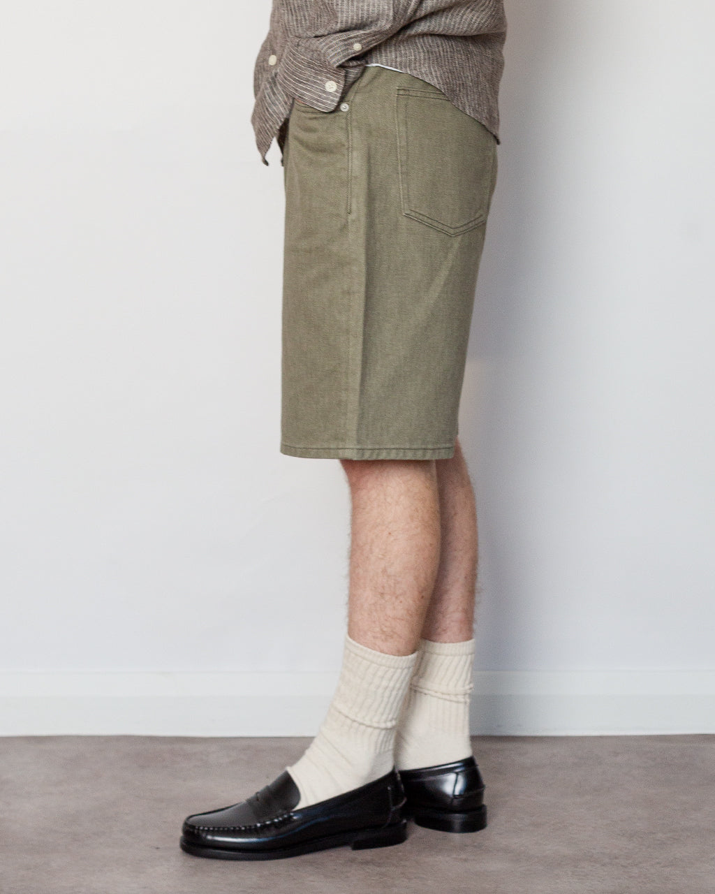 Korshavn Relaxed 5 Pocket Resist Dye Short - Vetiver