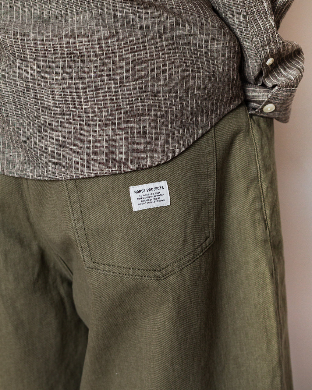 Korshavn Relaxed 5 Pocket Resist Dye Short - Vetiver