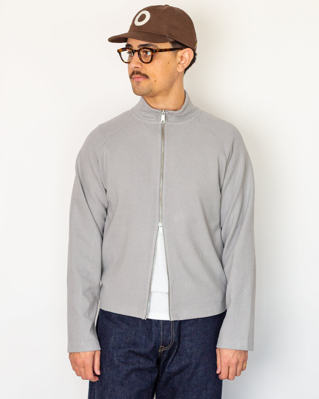 Leisure Zip Up - Mineral Grey Needle Jump