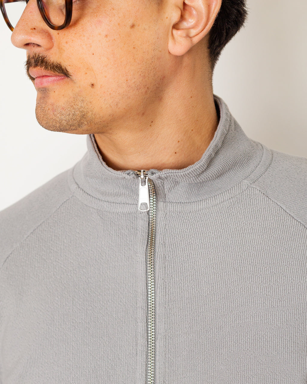 Leisure Zip Up - Mineral Grey Needle Jump
