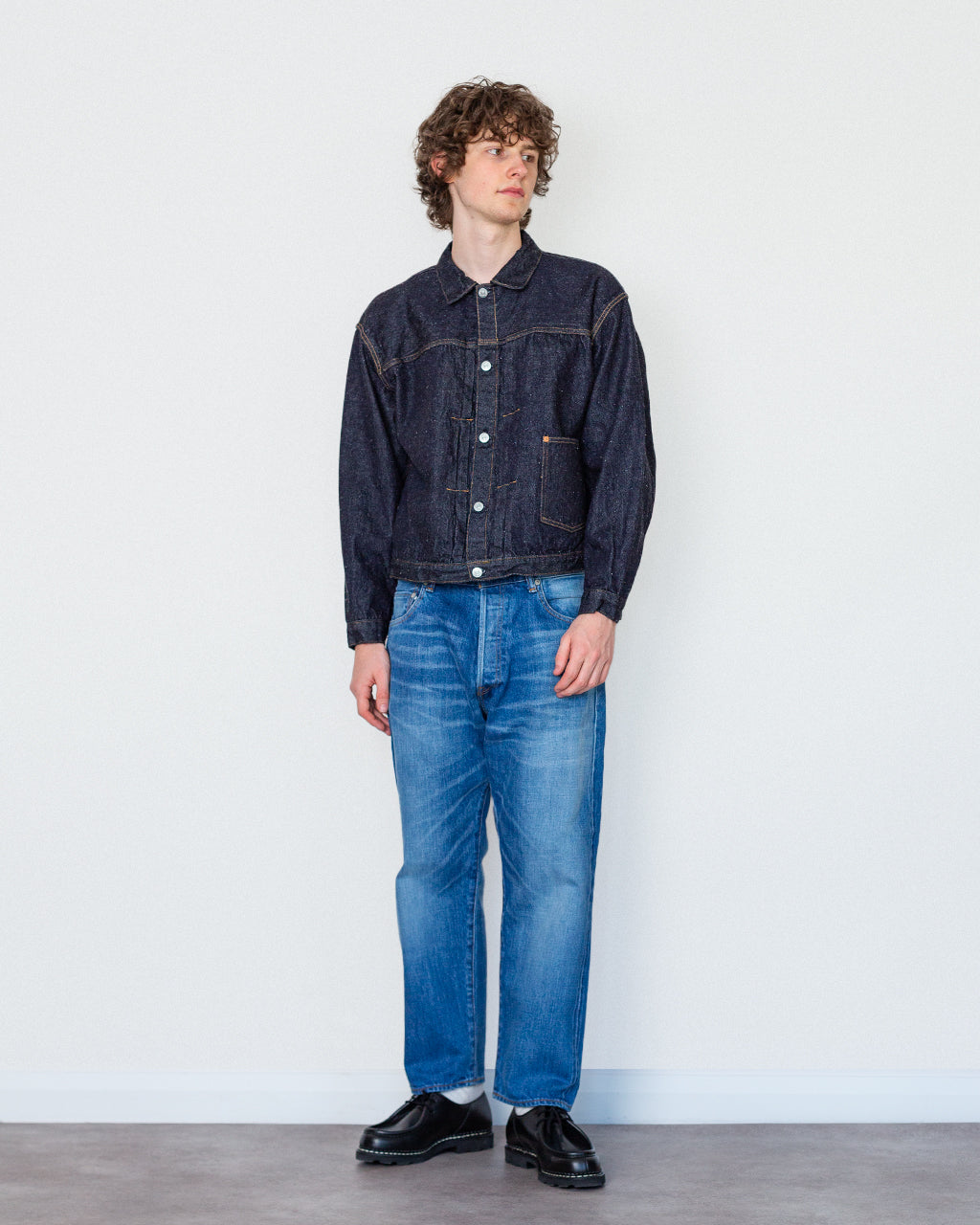Denim Tracker 1 Pleat Jacket - Indigo One Wash
