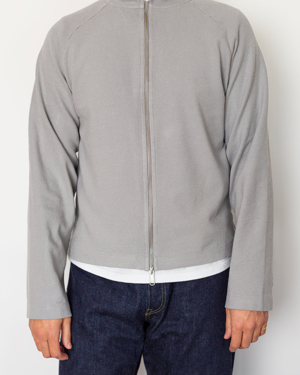Leisure Zip Up - Mineral Grey Needle Jump