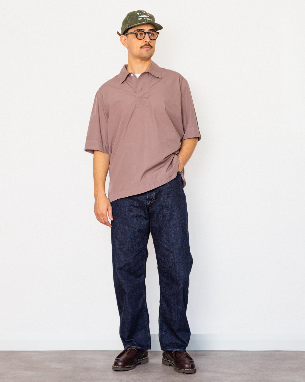 Offset Placket Polo - Mineral Pink | MHL By Margaret Howell