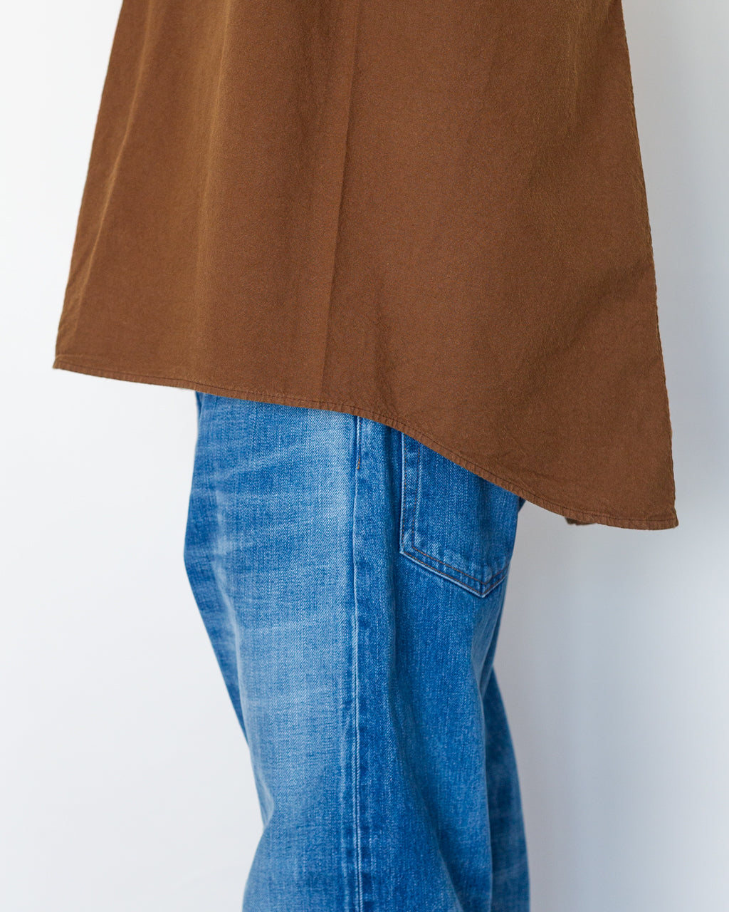 BURRO SHIRT - COTTON SHEETING BROWN HAT