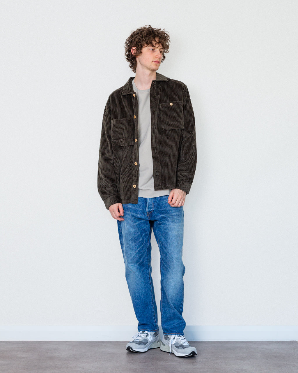 Patch Overshirt - Deep Sage Chunky Cord
