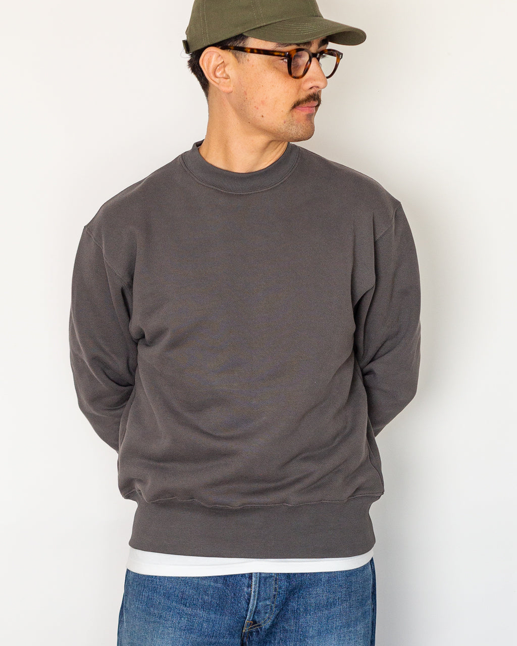 Loopback Crewneck - Washed Black