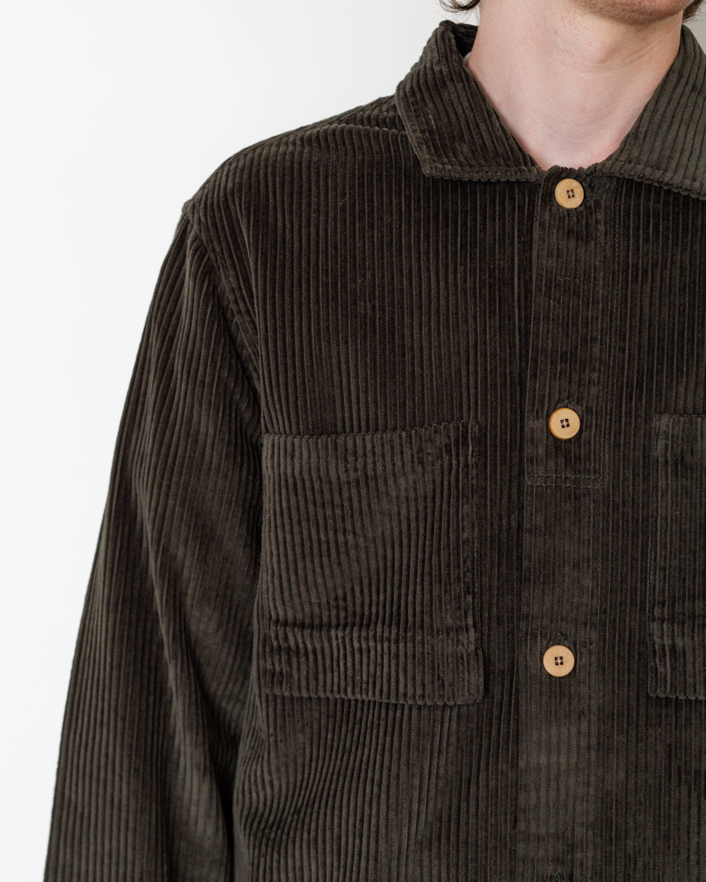 Patch Overshirt - Deep Sage Chunky Cord