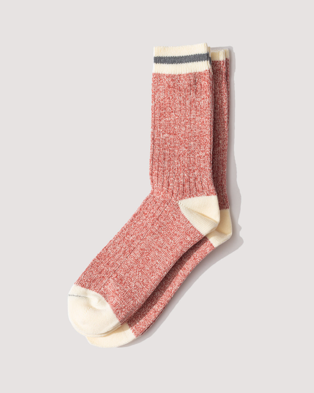 Rag Socks 2 Pack - Red/Grey