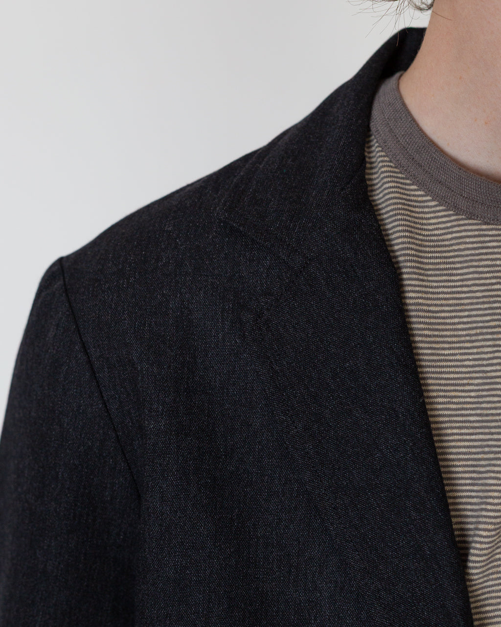Two Button Jacket - Charcoal IT Tweed
