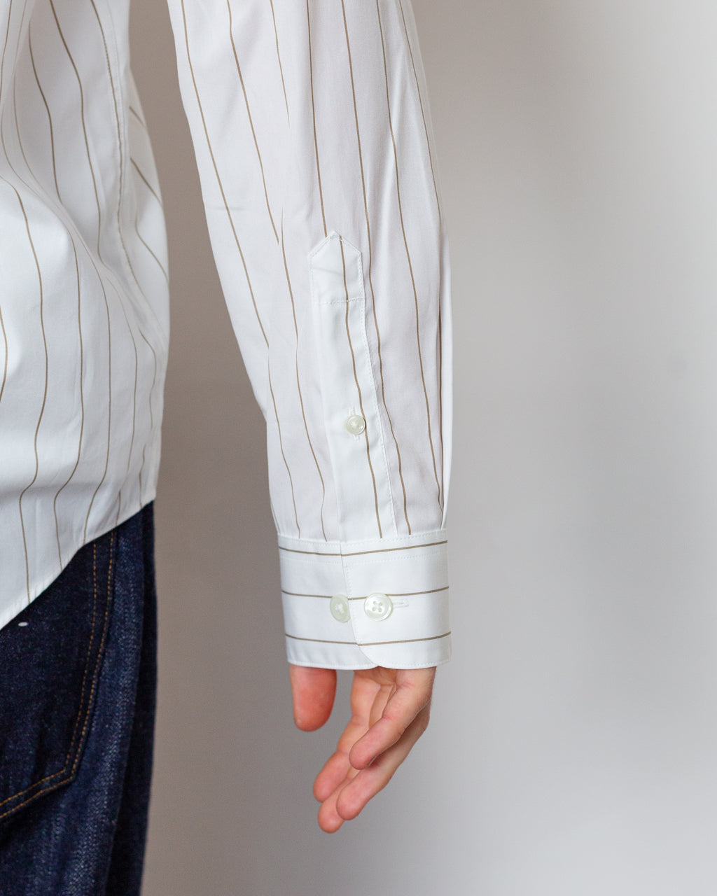 Anraslund Classic Stripe LS Shirt - Brilliant White Stripe