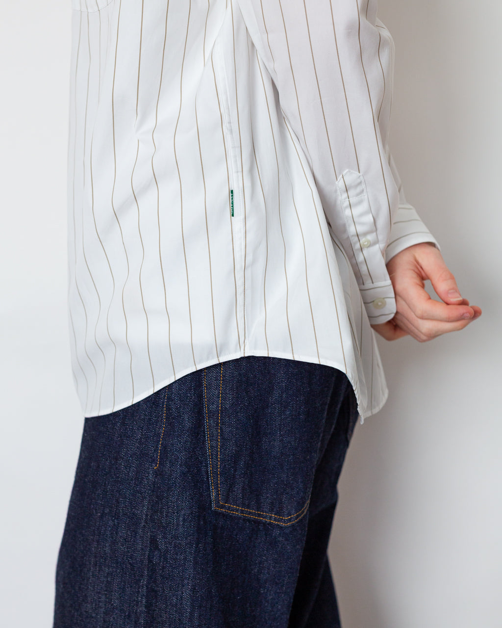 Anraslund Classic Stripe LS Shirt - Brilliant White Stripe