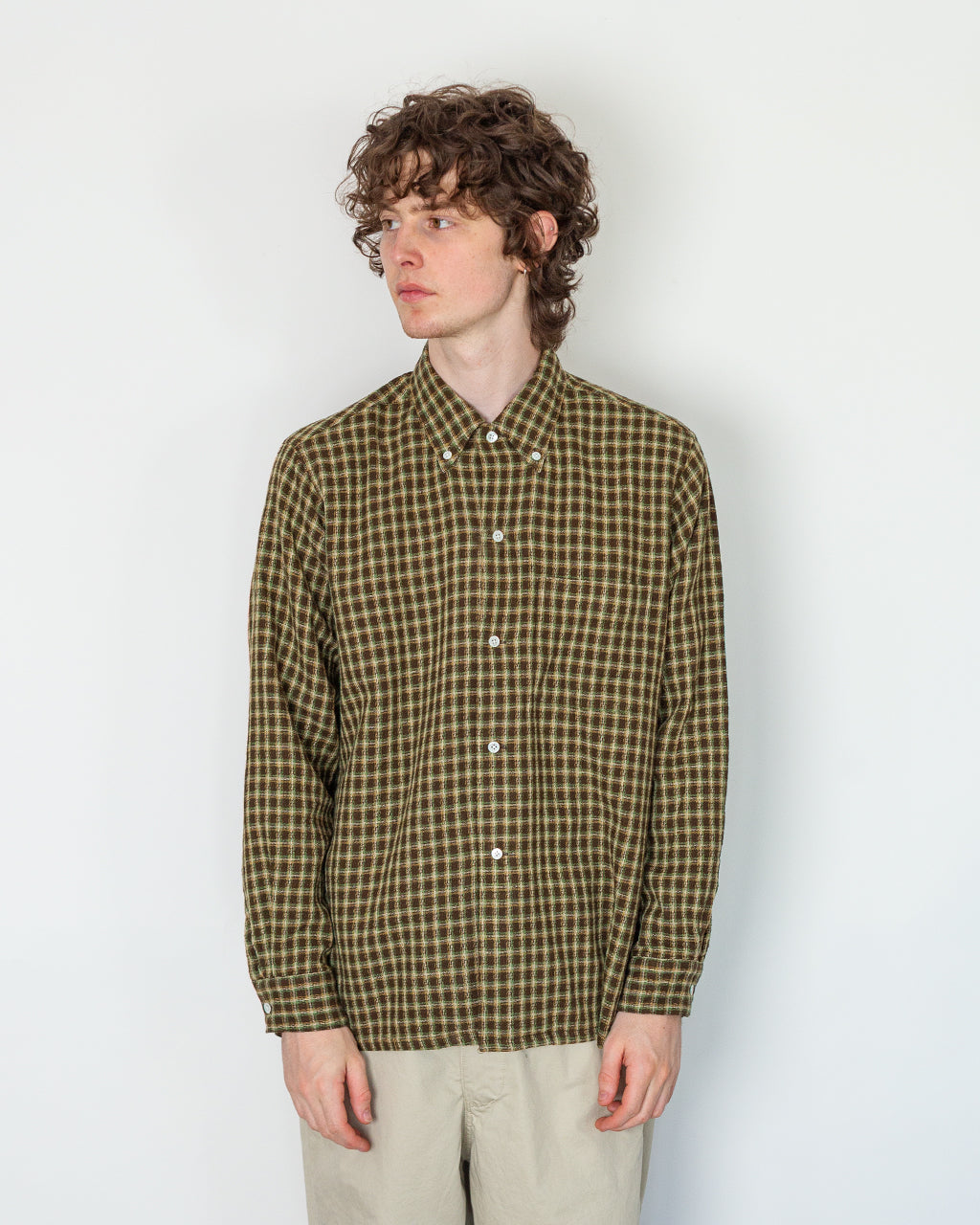 Open B.D. Panama Plaid Double Face - Brown